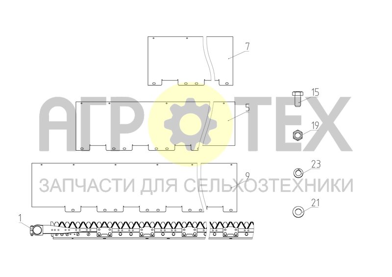 Чертеж Комплект сменных частей для уборки риса (081.27.32.000-01)